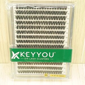 KEYYOU‎ 300Pcs Individual Eyelash Extension 50D 0.07D Curl 10mm DIY Eyelashes